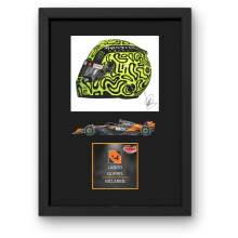 Lap Legends Lando Norris (Car) 2025 Framed Display Gift with Reproduced Digital Signature