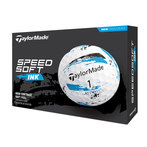 TaylorMade SpeedSoft Ink Blue Golf Ball, 2024