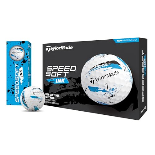 TaylorMade SpeedSoft Ink Blue Golf Ball, 2024 1