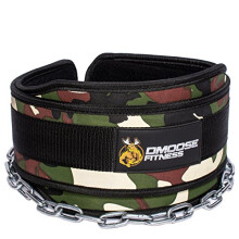 DMoose Dipping Belt with Chain For Pull Ups, Training, Weightlifting, Powerlifting and Bodybuilding Workouts, 36 Inches Heavy Duty Steel Lifting Chai
