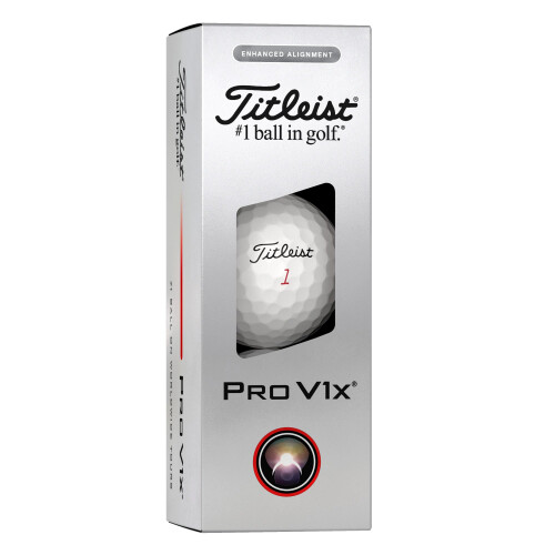 Titleist Pro V1x Golf Ball, Pack of 12, White, Enhanced Alignment 1