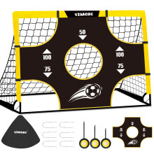 Yimore Kids Football Goal Portable 3 In 1 Mini Football Goal Garden Indoor Outdoor 120 90 90 cm Foldable Football Training with Target Gift for Bo