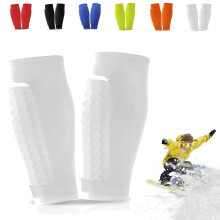Ski Shin Guards Gel, Ski Guard Socks, Ski Guards Shin Pads, Shin Defender, Breathable Elastic Gel Guard for Skiing, Legs Protection, Safety Gear for
