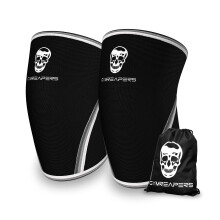 Gymreapers Knee Sleeves (1 Pair) Gym Bag - IPF Approved - Knee Sleeve & Compression Brace for Squats, Fitness, Weightlifting, and Powerlifting 7MM Sl
