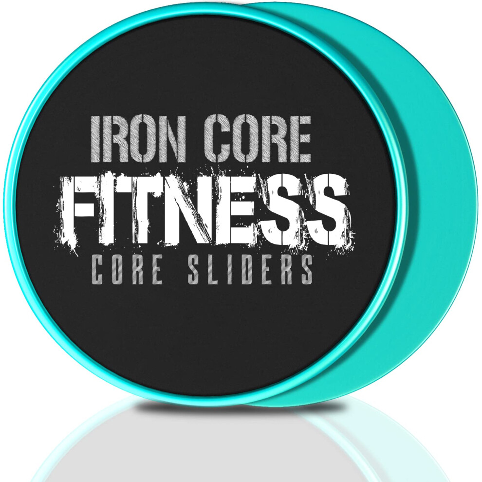 Iron Core Fitness Core Sliders Workout Sliders Discs Fitness Gliding For Exercise Aqua Blue