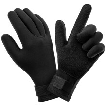 AUAUY Wetsuit Gloves, 3mm Neoprene Swimming Gloves, Thermal Anti-slip Diving Glove, Scuba Glove with Adjustable Wrist Strap for Scuba Diving Snorkeli