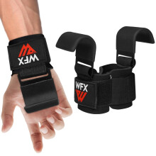 Weight Lifting Hooks, Non-Slip Rubber Coated Grips, 7mm Neoprene Wrist Support Padding, Power lifting Barbell Rows Dead lifts Chin Pull Up Fitness St