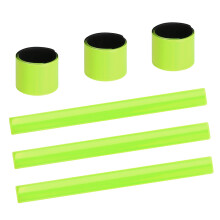 URAQT Reflector Strips, 6 Pcs Reflective Snap Band, Highly Reflective Wearable Wrist/Ankle Bands, Snap Safety Armbands for Cycling, Running, Adults,