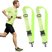 prota Reflective Sash for Walking at Night, 2 Pcs Reflective Running Gear Adjustable Reflective Belt,High Vis Belt with Clip for Children Adult Bikin