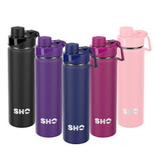 SHO Stainless Steel Sports Water Bottle - Leak Proof, BPA Free, No Sweat, Vacuum Insulated Double Walled Metal Flask - 12 Hours Hot 24 Hours Cold (66