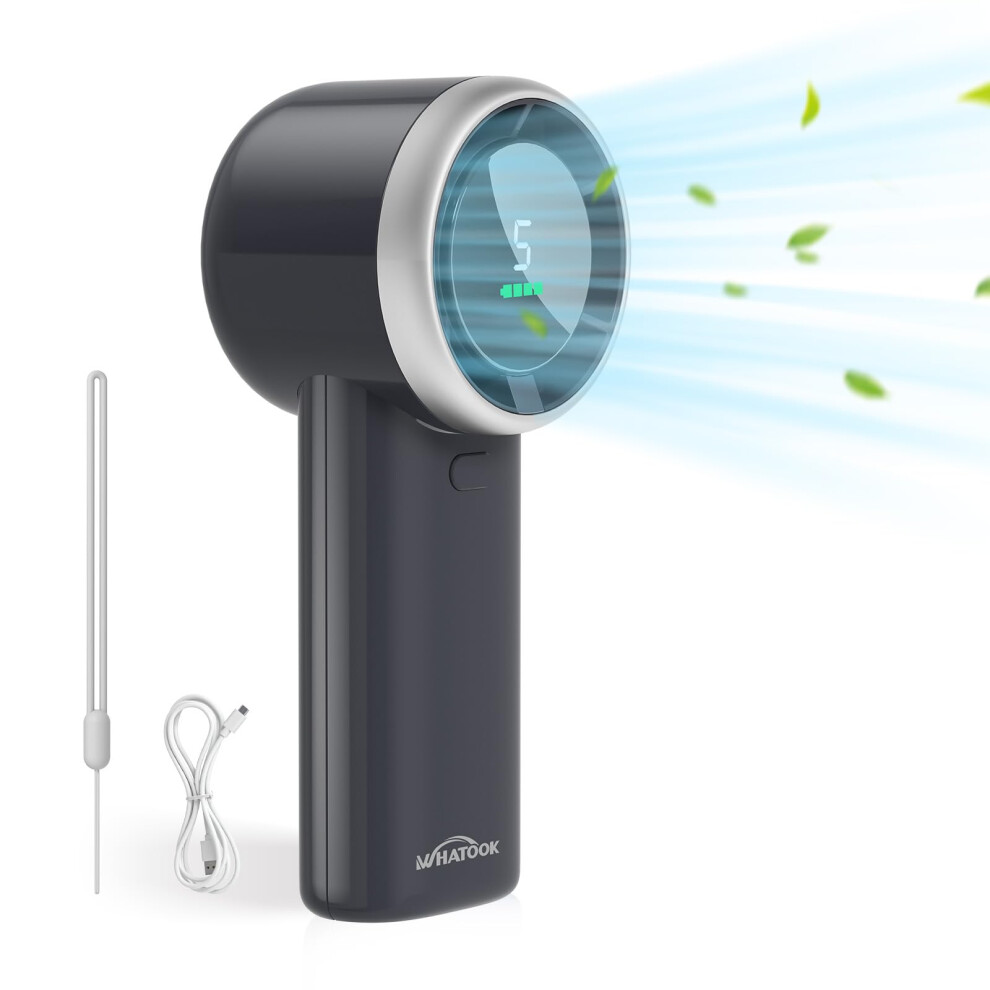 Whatook Handheld Fan 2024 High Speed Cooling Turbo Mini Portable Rechargeab