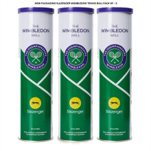 zaizah 3 x Slazenger Wimbledon Tennis Balls - Official Championship Ball - High-Performance, Durable, Suitable for All Court Types (Tin of 4)