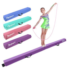 FBSPORT Gymnastics Beam 240cm 8ft PU Leather, Folding Balance Beam Gymnastics Equipment for Home Girls Kids Adults Training, with Carry Handles Anti-