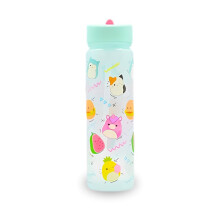 Hox Squishmallows 600ml Water Bottle Eco Friendly School Drinks Bottle with Removable Straw, Spill Proof - Official Merchandise