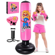 Punching Bag for Kids, Kids Boxing Set with Boxing Gloves 66" Large Inflatable Punching Bag,Gifts for Boys & Girls Age 5-12 for Practicing Karate, Ta