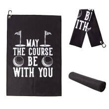 HFCOONY Golf Towel,Printed Golf Towels for Golf Bags with Clip,Golf Accessories Funny Golf Gifts for Men Golfers,Husband Boyfriend Dad,Birthday Gifts
