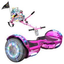 EVERCROSS Hover Board Kids, Hoverboards with Seat Attachment Hoverkart, 6.5" Self Balancing Scooters, Hoverboards Bluetooth with LED Lights, Ideal Ho
