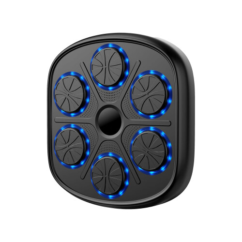Active 100 Music Boxing Machine with Cool Lights, Bluetooth Connection, USB Charging, Wall-Mounted Boxing Machine with Boxing Pads for Safe Exercise,