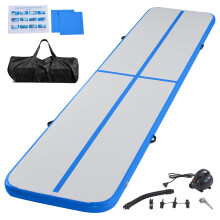 Inflatable Gymnastics Mat Tumble Track Gym Floor Mat 3M 4M 5M 6M Air Tumbling Training Track Thick 10cm with Electric Pump for Gymnastics Home Kids T