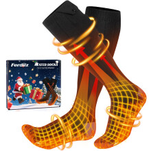 Heated Socks for Men Women,Ferdiiz 7500mAh Rechargeable Heated Socks with 4 Levels Heat Settings Electric Winter Foot Warmer 360 Feet Warm Heating S