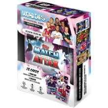 Topps UCC Match Attax 2025/26 - Mini Tin - International Icons - contains 28 Match Attax cards plus a random Star Boy LE and 3 exclusive 'Worldies' L