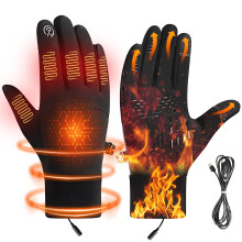 Heated Gloves,Rechargeable Battery Powered Electric Heating Gloves for Men Women,Screen Touchable,Waterproof Thermal Heating Gloves,Cold Winter, Arth
