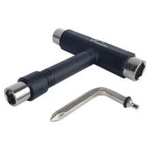 Vinsani All-In-One Skate Tools Multi-function Portable Skateboard T-Shape Tool Accessory with T-type Allen Key