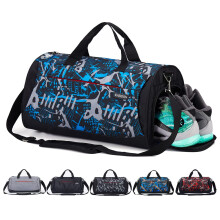 Sports Gym Bag with Shoes Compartment and Wet Pocket, Travel Duffle Bag for Men and Women (CamBlue) Size: 20 * 10.5 * 10 inches -35 Liters