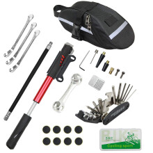 CHUMXINY Bike Repair Kit 16in1 Bike Repair Tool 120Psi Mini Bicycle Pump Tire Patch Kit for Mountain and Road Bikes