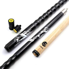 CUESOUL 58" 21oz Maple Pool Cue Stick 13mm tips, Very Nice Grip, with Joint Protector/Shaft Protector(black)