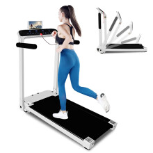 Folding Treadmill, Electric Motorized Workout Running Machine with LED Touch Display, Adjustable Armrest, Safe Key and Tablet/Phone Holder for Home G