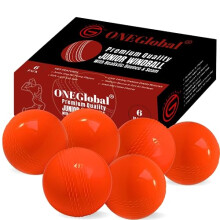 ONEGlobal Premium Windball Soft Cricket Ball | Durable, Embossed Seam, True Bounce & Swing | Wind Ball Cricket Balls for Outdoor & Indoor Practice, C