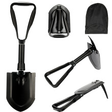 Folding Snow Shovel23 In,Portable Folding Shovel,50# High-Carbon Steel Entrenching Tool For Garden Camping Hunting Hiking,Snowmobiles Fishing Off-Roa