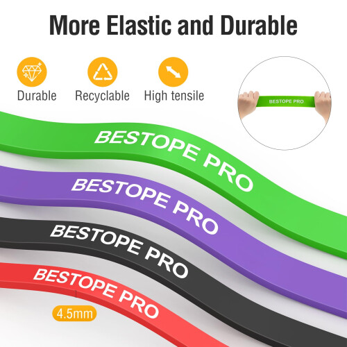 Resistance Band Pull Up Assist Band Set  4 Thick and Heavy Different Resist 2