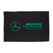 Character World Mercedes AMG Petronas Official Fleece Blanket | Super Soft Warm Black Throw, Stealth Formula One Design | Perfect For The Bedroom, Ca