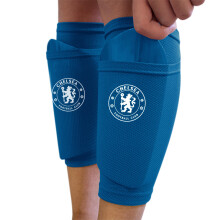 Hy-Pro Officially Licensed Chelsea F.C. Shin Pad With Sock Sleeve, Youth - Shin Guard, Breathable, Lightweight, Durable, Protective Gear, Merchandise