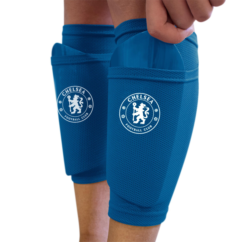 Hy-Pro Officially Licensed Chelsea Fc Shin Pad With Sock Sleeve Youth Shin