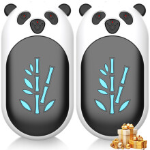 Enituo Hand Warmers Rechargeable 2 Pack, 3 Levels Heating 6000mAh Portable Electric Handwarmers, Cute Panda Pocket Heater Xmas Warm Gifts for Golf Hu