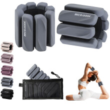 BECOJADDE Ankle Weights for Women Men Set of 2 (0.9 Kg Each) Adjustable Wrist Weights Bracelet for Home Gym Weighted Wristbands Leg Arm Weights for W