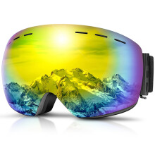 DADA-PRO Ski Goggles Mens Women Skiing Goggles Adults Over Glasses OTG Anti Fog Frameless For Snowboard Jet Snow 100% UV Protection Helmet Compatible