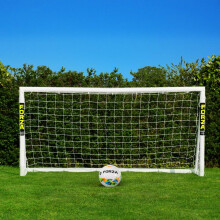 FORZA 8ft x 4ft Football Goal | Durable All Weather uPVC with Quick & Easy Assembly - Optional Target Sheet, Football & Carry Bag - Ideal for Home Ga