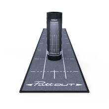 PuttOut Pro Golf Putting Mat - Perfect Your Putting, Grey, 240 x 50 cm