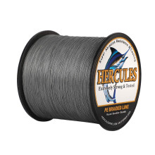 Hercules Super Strong 300M 328 Yards Braided Fishing Line 100 LB Test for Saltwater Freshwater PE Braid Fish Lines 4 Strands - Grey, 100LB (45.4KG),