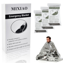 MIXIAO SurvivalFirst Aid Blankets Insulating Reflective Silver 130 x 210 cm