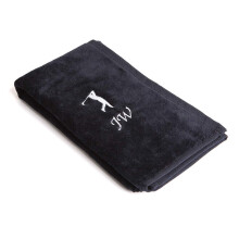 CrewGolf Personalised Golf Towel Black - Any Name Golf Towel Embroidered