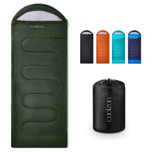 Coolzon Outdoor Sleeping Bag for Camping, for 3-4 Seasons, Adult Blanket, Small Packed Size, Ultralight Carry Bag, Soft, Thick and Warm, for Outdoor