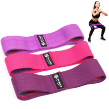 Elvire Fabric Resistance Bands for Working Out, Set of 3, Booty Exercise Band for Women, Workout Loops, Legs, Glutes, Squat