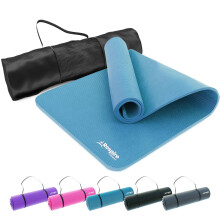 Respire Fitness Yoga Mat for Men and Women, 185 x 57 cm, Thick Cushion with Smooth and Ribbed Surfaces, Non-Slip Sweat Resistant Material for Pilates