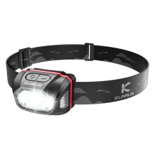 klarus HM1 Head Torch Rechargeable USB C, Led Super Bright Headlamp, Headtorch 440 Lumens 70 Hours Max Runtime, 1800mAh Battery IPX6 Waterproof for R