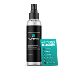 COMBACT Anti Bacterial Boxing Glove Deodoriser Spray | Glove Disinfectant & Sports Kit Cleaner for Pads, Shoes, Mats & Gym Bags | Kills 99.9% of Germ